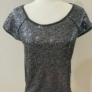 Short Sleeve Sequin Blouse